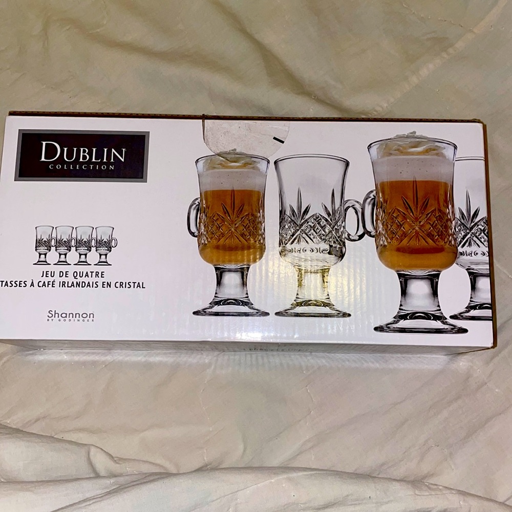 4 pcs Irish coffee glasses by Shannon godinger
